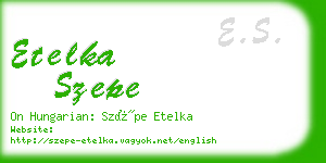 etelka szepe business card